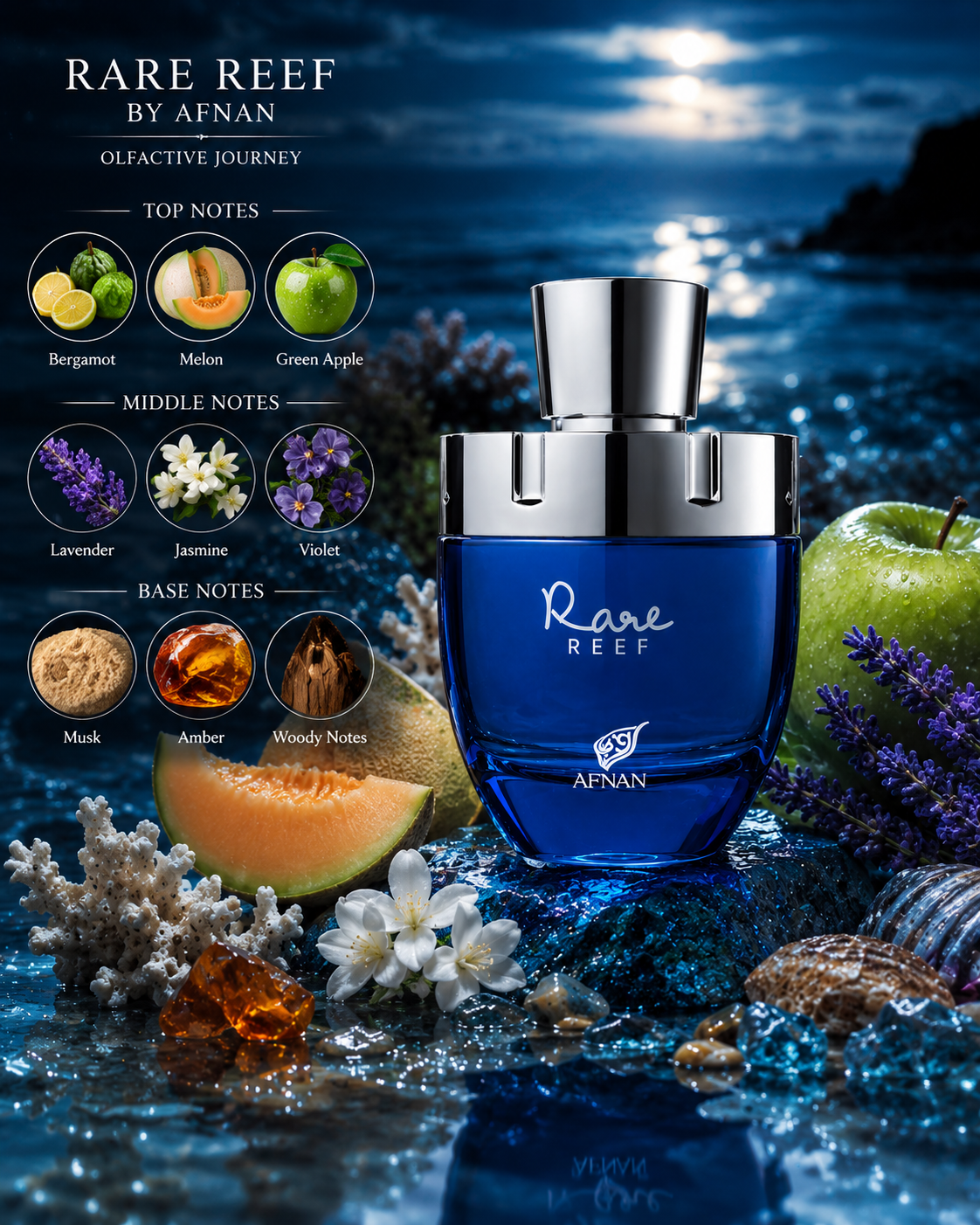 Afnan Rare Reef Extrait De Parfum 100ml For Man & Woman image 2