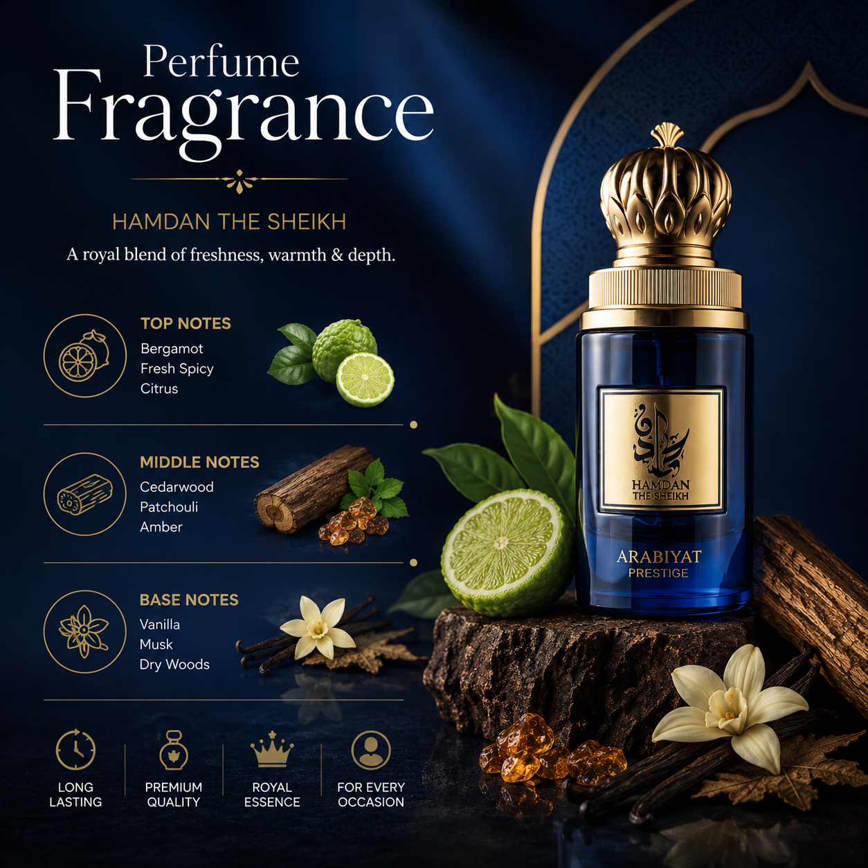 Arabiyat Prestige Hamdan The Hero Eau De Parfum 75ml For Man image 2