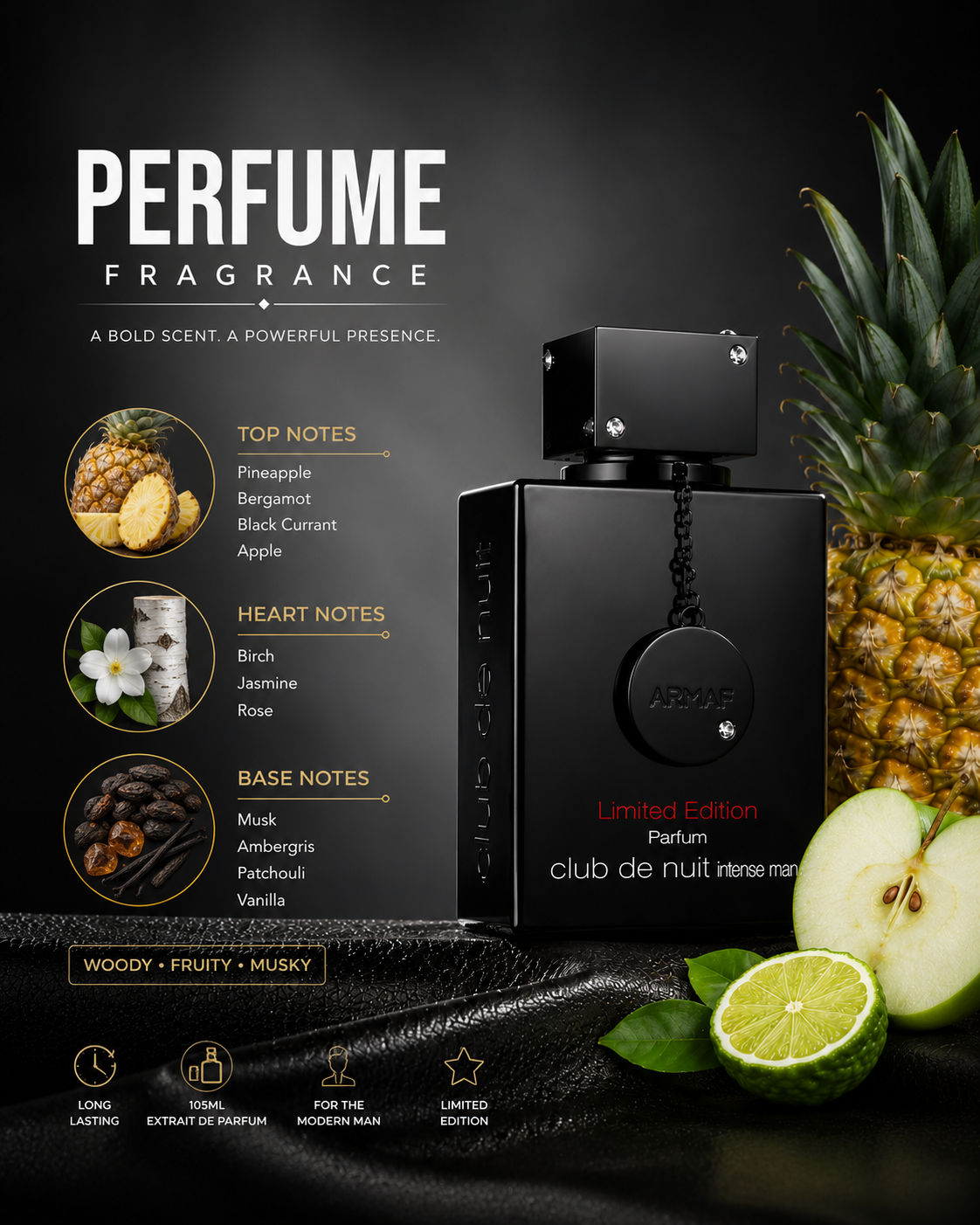 Armaf Club De Nuit Intense Man Parfum Limited Edition 105ml For Men image 3