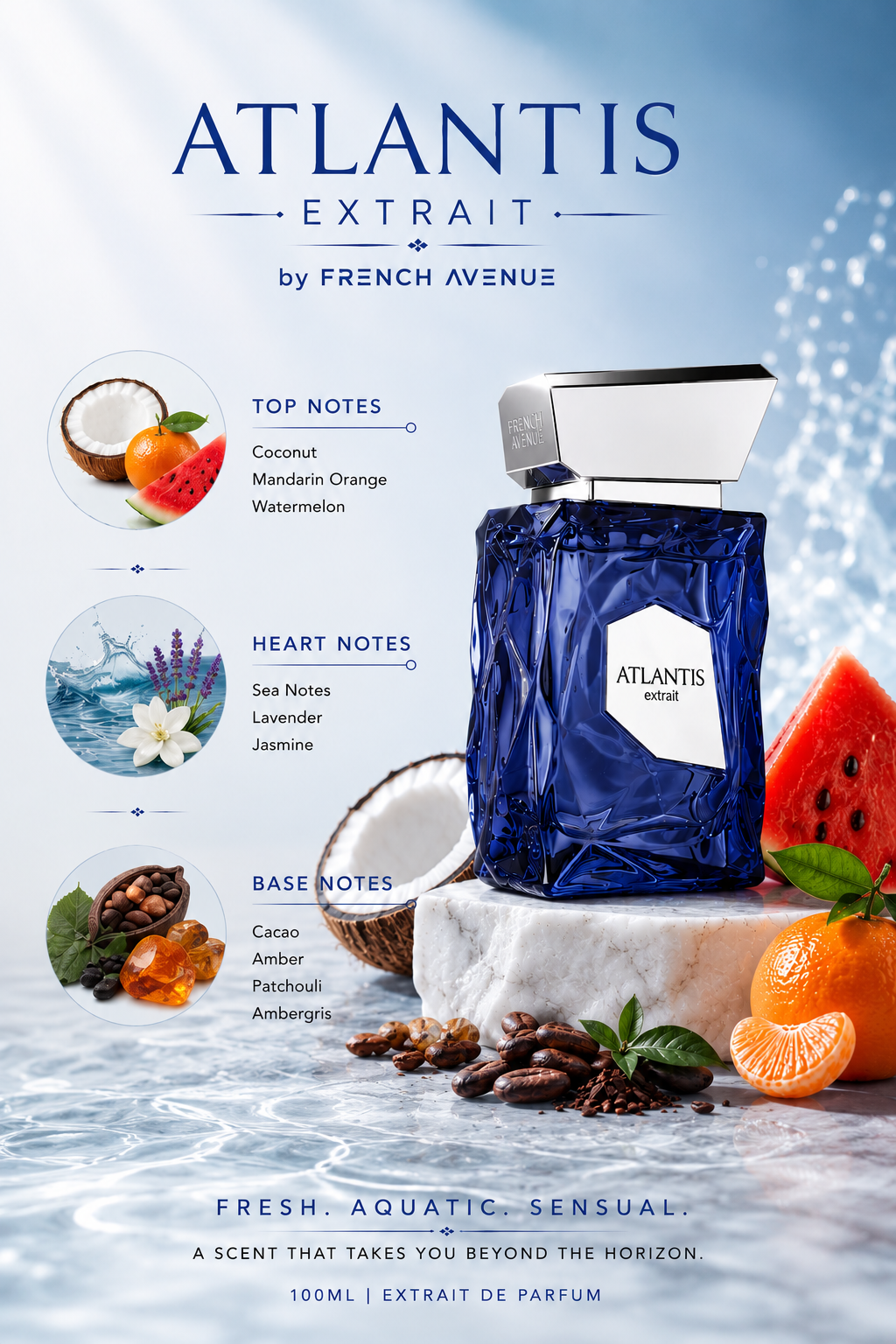 French Avenue Atlantis Extrait Eau De Parfum 100ml For Man image 2