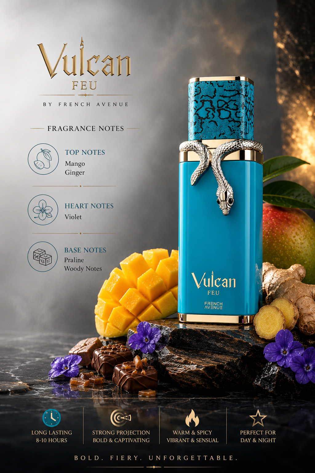 French Avenue Vulcan Feu Eau De Parfum 100ml For Man image 2