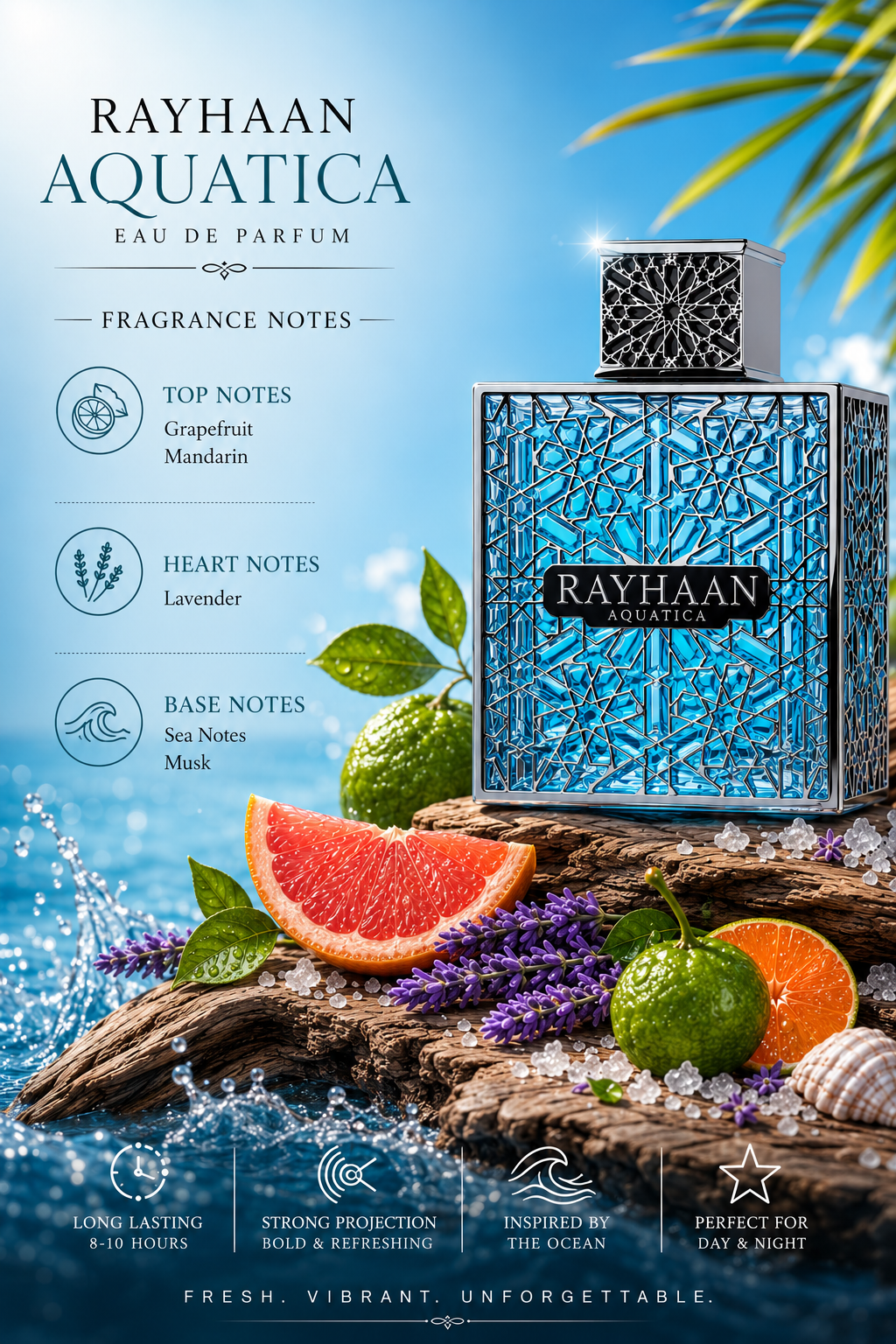 Rayhaan Aquatica Eau De Parfum 100ml For Man image 2